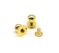 10 pièces en laiton massif cuivre rotule ronde cuir artisanat sac sac à main ceinture vis arrière clou Rivet vis mamelon goujon Spot(Golden,Head diameter 7mm)
