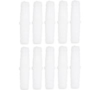 10 Pièces en Plastique Tuyau Raccord Barbelé Droit égal Barbelé épisseuse Raccord Tuyau Tuyau Joint Union Adaptateur pour Air Eau Carburant Blanc(9-9mm through)