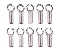 10 Pièces/Ensemble 925 Perles à écraser Tube en Argent Sterling Bouchon Fin de Perle, Argent