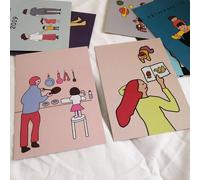 10 Pièces/Ensemble Bande Dessinée Famille Carte Postale Double Face Graphique Mur Décoration Affiche P31b