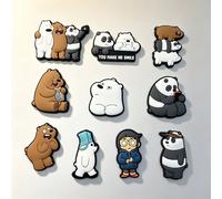 10 pièces Ensemble de charms pour chaussures We Bare Cute Bears, décorations de chaussures en PVC, accessoires de chaussures, idée cadeau pour anniversaire, Noël, Halloween, faveur de fête 10 piècesPo
