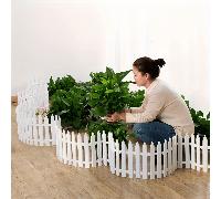 10 pièces Ensemble de clôture - Barre transversale renforcée à pic élevé, décoration de limite de jardin ou de séparateur de chemin pour pelouse, convient pour les plates-bandes de fleurs et le marqua
