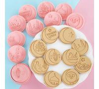 10 pièces Ensemble de découpoirs à biscuits Eid Mubarak 3D en forme de mouton, d'étoile, de lune et de lanternes. Outils de cuisson pour le fondant, le fromage et les pâtisseries Style E-10PCSPolyprop
