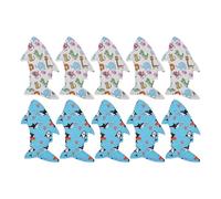10 pièces Ensemble de Manches de Glaces glacées réutilisables sur Le thème du Poisson, de crème glacée isolé en néoprène Souple pour Les activités de Plein air
