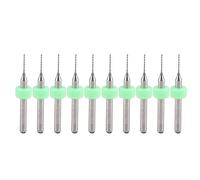 10 pièces ensemble de mini forets en carbure de haute dureté précis et durables pour circuits imprimés gravure CNC PCB moule SMT plastique cuivre acier inoxydable traitement du (0,65 mm)