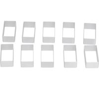 10 pièces/ensemble de moule à gâteau en acier inoxydable Lune Set Cookies Cookies Cutter DIY Backen SetGrand rectangle