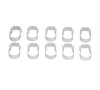 10 pièces ensemble de moules à gâteau de lune en aluminium -biscuits outils de cuisson bricolage pour faire des pâtisseries desserts et apéritifs matériau en aluminium durable de (forme d'ananas)