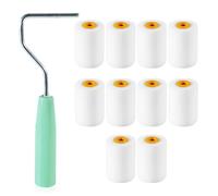 10 pièces ensemble de rouleaux de peinture petits, rouleaux en mousse avec manche, mini ensemble de rouleaux peinture, rouleau peinture en mousse pour fournitures de peinture et peinture de meubles