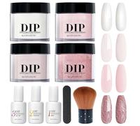 10 pièces/ensemble Kit de poudre à ongles 4 couleurs ensemble de liquide poudre à ongles avec activateur base et couche finition pour salon manucure d'art d' français bricolag.