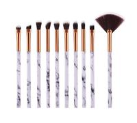 10 Pièces/Ensemble Marbre Motif Pinceaux De Maquillage Kit Puissance Fondation Sourcil Ombre À Paupières Mélange Maquillage Brosse Beauté Outils Cosmétiques