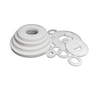 10 pièces/ensemble Nature blanc PTFE rondelle plate joint entretoise joint torique d'étanchéité for manomètre 2mm d'épaisseur ID 6/8/10/11/12/14/15/16/18/19/20/22-100mm ( Color : 10Pcs , Size : 70x60x