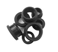 10 pièces/ensemble noir Silicone caoutchouc Snap-on passe-fil bouchon bonde câble câblage protéger douille 2mm-30mm (Size : A 27mm(Hole 22mm))