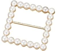 10 pièces ensemble perle strass soie écharpe pince T-Shirt pinces à cravate pour femmes boucle de ceinture pour artisanat ceinture boucle coulissante en alliage métallique-carré doré intérieur 3 cm-t