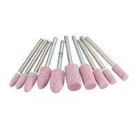 10 pièces/ensemble pierre montée abrasive cylindrique pour Dremel 3000 4000 outils rotatifs pierre de meulage tête de roue 1/8 tige, comme indiqué