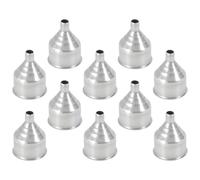 10 Pièces Entonnoir à Huile Filtre en Acier Inoxydable 30ml | Poignée Intégrée, Large Ouverture, Compatible Bouteilles et Contenants, Usage Bar et Hôtel, Argenté