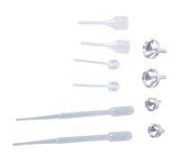 10 pièces entonnoir en métal pratique et compte-gouttes en plastique pour un remplissage précis de petit récipient avec des liquides et des poudres ensemble d ' entonnoirs miniatures