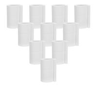 10 Pièces Entretoise Plissée en Mousse EVA Blanche, 85 MM | Montage sur Tringle, Glisse Fluide et Espacement Régulier, pour Salle de Bain, Bureau, Intérieur Moderne