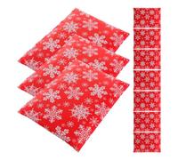 10 Pièces Enveloppe à Bulles Rouge Ambiance Noël | Polyéthylène Ldpe Opaque et Résistant à L’eau, Surface Lisse, Protection Privée, pour Bijoux, Boutiques et Créateurs