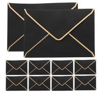 10 Pièces Enveloppe pour Invitation de Mariage, Papier Noir