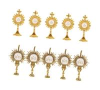 10 Pièces Épingles de Revers Croix en Alliage de Zinc | Design Religieux Classique, Bords Lisses et Fixation Sûre, Usage Polyvalent pour Baptême et Présents de Fête