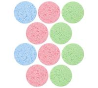 10 Pièces Éponge Démaquillante Ovale 8cm Beige en Polyuréthane | Safe Peau, Retire L’excès de Sébum, Exfoliation Douce, Présent D’anniversaire, Noël Couleur Aléatoire