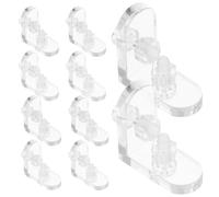 10 Pièces Équerre D’angle Acrylique Transparent en L pour Panneaux 3-4 MM | Assemblage Discret, Visibilité Claire, pour Boîtes D’exposition et Vitrines, Usage Maison ou Installation