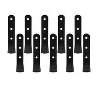 10 Pièces Équerre D'angle en Fer Noir, Support L 90 Degrés | 2 MM D'épaisseur, Charge Maximale 220 Lb, Stabilité Renforcée, Installation Simple, pour Meubles et Rayonnages