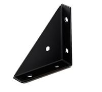 10 Pièces Équerres D’Angle En Acier Inoxydable Supports Triangulaires De Renfort Pour Coins Fixations Universelles Pour Meubles Et Étagères Ferrures De Montage DIY(Black,Large)