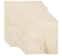 10 Pièces Étamine Alimentaire, 50x50cm & 60x60cm Tissu Ourlé Mousseline Alimentaire, Chiffon à Fromage, Lavable Réutilisable, Idéales pour Filtrer tofu Fromage Beurre Jus Lait de Noix Thé Épices