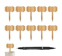 10 Pieces Etiquette Jardin Exterieur - Étiquettes Plantess Bois - Etiquette Potager -Etiquettes Semiss - Convient Aux Légumes Succulents Et Aux Fleurs-Forme T