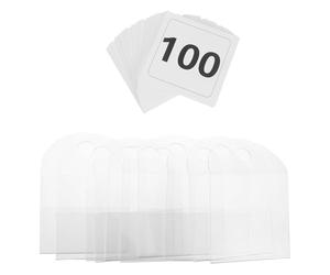 10 Pièces Étiquettes de Cintre Numérotées Réutilisables | Acrylique et Papier Couché, Numérotation 01 à 100, Remplacement Rapide, pour Ventes en Direct et Enchères