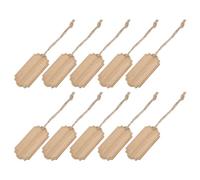 10 Pièces Étiquettes Rectangulaires pour Plantes en Bois | Beige, Design Suspendu Polyvalent, Espace D'écriture Ample, pour Fleurs, Légumes et Projets Scolaires