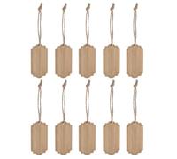 10 Pièces Étiquettes Suspendues en Bois Non Finition pour Plantes | Surface Lisse, Écriture Facile, Design Réutilisable, pour Jardinières et Étiquettes de Noël