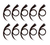 10 Pièces Extension de Cheveux avec Mèches Arc-En-Ciel, Clip de Cheveux Longs Droits, Ajustables pour Filles, Cheveux Synthétiques, Couleur Marron, Finition Soignée