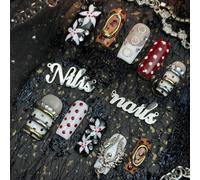 10 pièces Faux ongles carrés à pression faits main entièrement recouverts, ongles blancs, style doux et piquant, quatre tailles au choix, amovibles et réutilisables, convient pour les tenues de rue, l