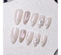 10 pièces Faux ongles en forme d'amande faits à la main avec des pointes françaises roses, une texture de crocodile rose et une gravure rose. Ces ongles élégants, romantiques et minimalistes à clipser