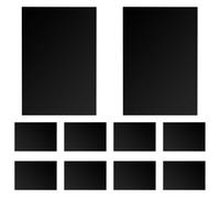 10 Pièces Fenêtres Magnétiques Fausses, Panneau Noir Brillant | Feuille PVC à Finition Mate, Alignement Sécurisé Acier, sans Perçage ni Colle, pour Façade Moderne