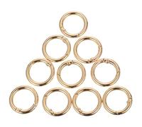 10 Pièces Fermoirs à Ressort en Alliage de Zinc, Boucle Ronde | Connexion Rapide et Sûre, Ouverture à Ressort, Bords Chanfreinés, Usage Paquet à Dos, Anneaux et Maison