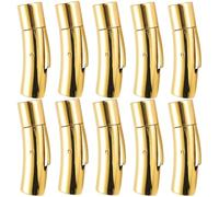 10 pièces fermoirs et fermetures de bracelet en acier inoxydable ensemble de fermoirs magnétiques, fournitures fabrication bijoux avec embouts, diamètre intérieur 3, 0 mm, doré