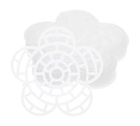10 Pièces Feuille de Canevas Plastique Fleur 6,7cm pour Paquet, Blanche | Maille Rigide, Forme Ronde Fleur, Support 3d pour Créations Couture, Accessoires Crochet