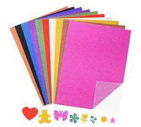 10 Pièces Feuilles à Paillettes Papier,Couleur Aléatoire 80 g/m²-A4 Feuilles Cartonnées pour Création Artisanat Emballage de Cadeaux Décoration de Fête et Scrapbooking (21 x 29.7 cm)
