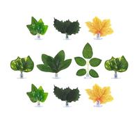 10 Pièces Feuilles D’aquarium Réalistes Ventouse en Plastique | Cachette Douce pour Betta, Soutien à Reproduction, Aspect Vivant, pour Bac Acrylique et Molly Style Aléatoire