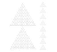 10 pièces Feuilles de Canevas Plastique Blanches Triangulaires | Maille à Grille Précise, Support Solide en Plastique, pour Loisirs Créatifs, Atelier DIY, Débutants