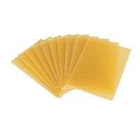 10 Pièces Feuilles de Cire D'abeille Naturelle 30 Pièces Feuilles de Cire D'abeille en Nid D'abeille Fondation de Cire Kit de Ruches D'abeille Feuilles de Cire D'abeille pour Bougies Faisant le Poliss