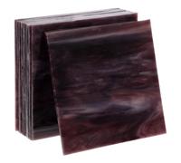 10 Pièces Feuilles de Verre pour Mosaïque, Motifs de Vitraux | Verre pour Église, Couleur Pourpre, Transmission Lumineuse, Détails Fins, Application Polyvalente