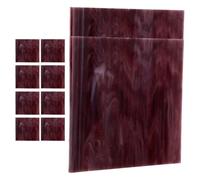 10 Pièces Feuilles de Verre, Pourpre, Diffusion Lumineuse | Verre Trempé, Résultat Solide, Panneaux Décoratifs et Vitraux, Petits Carreaux pour Fresques D’église