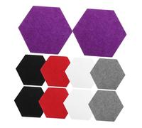 10 pièces feutre tableau d'affichage autocollants muraux accessoires de bureau carrelage tableau d'affichage autocollant d'ongle hexagone tableau d'affichage bureau tableau d'affichage hexagone décora