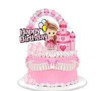 10 Pièces Figurine Princesse Gâteau,Princesse Decoration Gateau,Princesse Happy Birthday Cake Topper,Decoration Gateau pour Le Mariage Douche de Fête D' Anniversaire