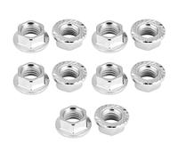 10 Pièces Filetage Fin Hexagonal Hexagonal, Ecrou M10X1.25 Ecrou 10X125 écrou Bride écrous Fixation avec Tampon