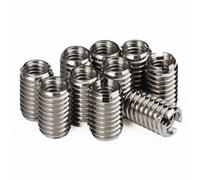 10 Pièces Filetage Inserts Matériel Attache, Réducteur de Filetage écrou Réducteur en Acier Inoxydable, Intérieur M6 * 1.0 Extérieur M8 * 1.25 Longueur 15mm Insert Fileté Bois Autotaraudeur